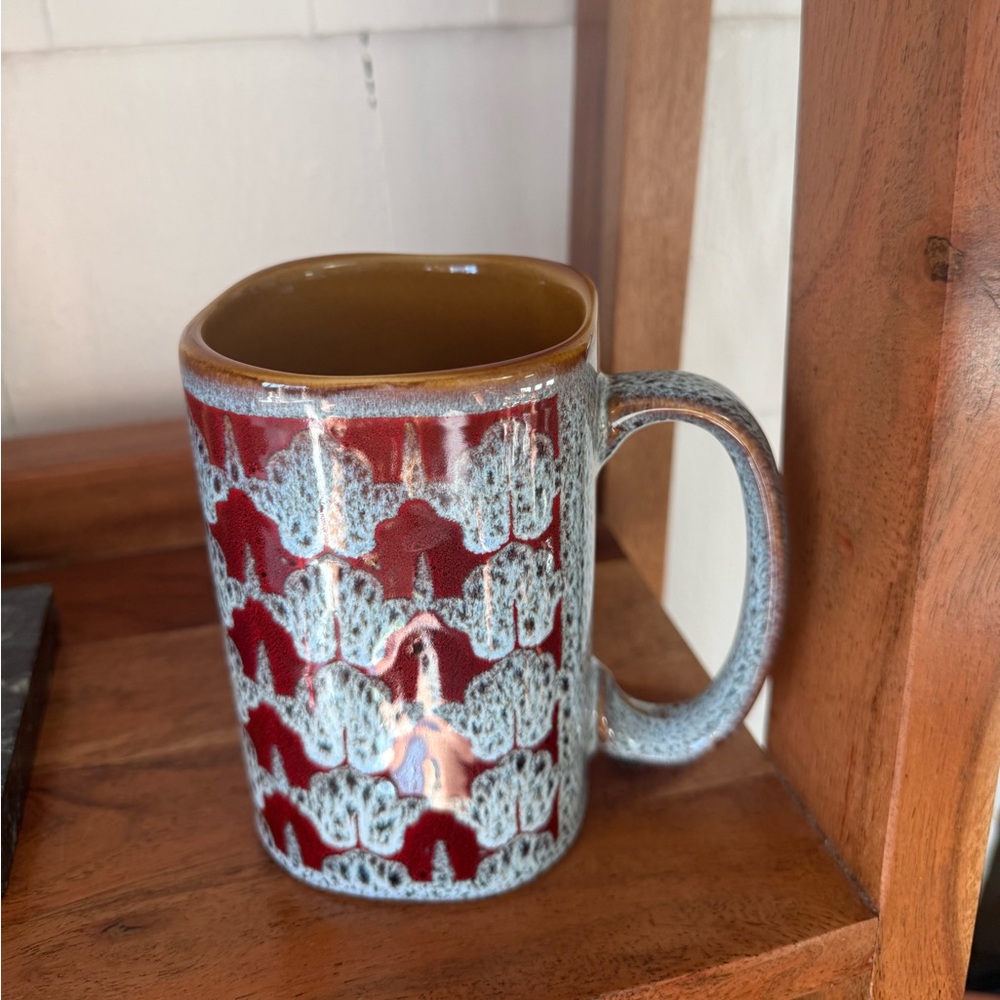 Vintage Today’s Home red and gray coffee tea mug - Picture 3 of 5